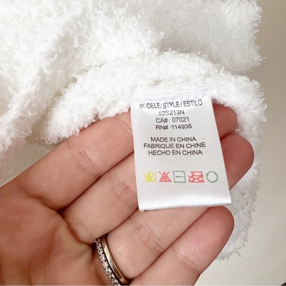 EUC RDI White Fleece 1/4 Zip up Cropped Pullover Sweater Sz L - Picture 6 of 7